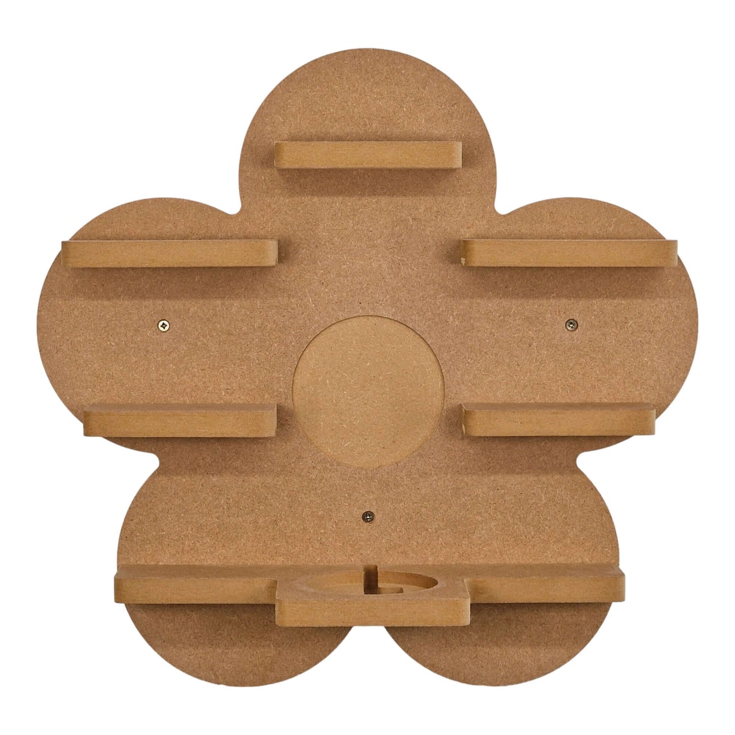 Daisy shaped display shelf for Toniebox, featuring one large MDF shelves for Tonie figure and box storage.