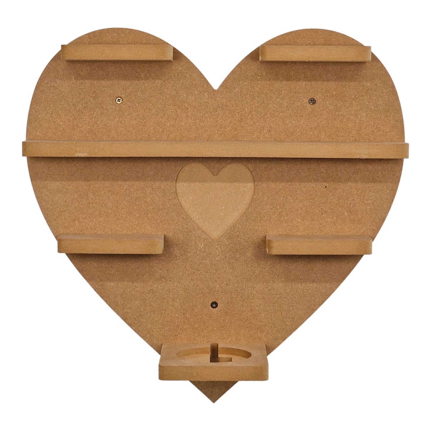 Heart display shelf for Toniebox, featuring one large MDF shelf for Tonie figure and box storage.