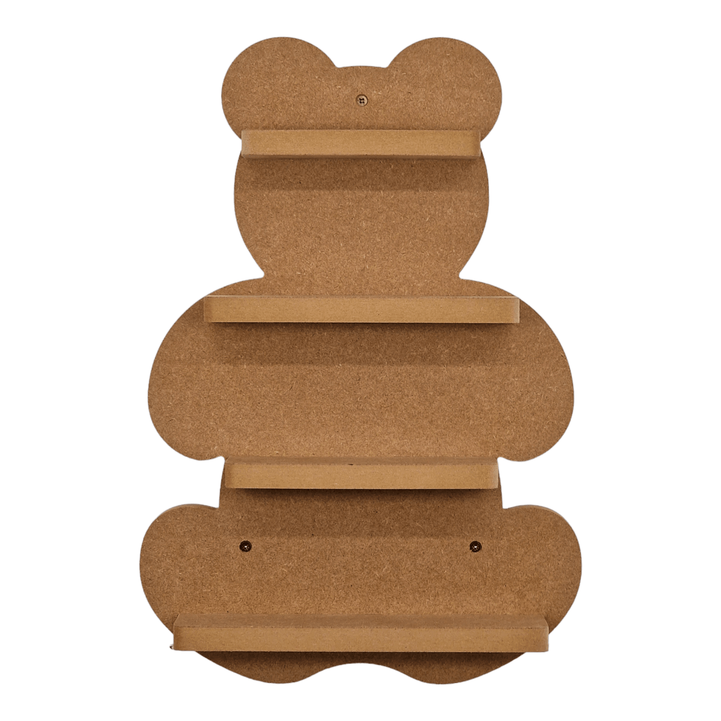 Teddy Bear shaped display shelf for Toniebox, featuring one large MDF shelf for Tonie figure storage.