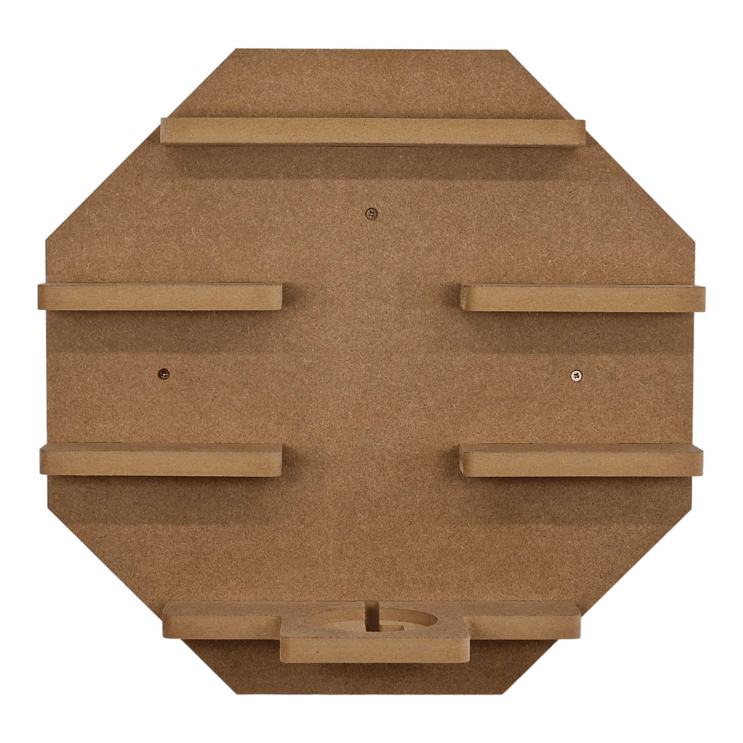 Octagon shaped display shelf for Toniebox, featuring one large MDF shelf for Tonie figure and box storage.