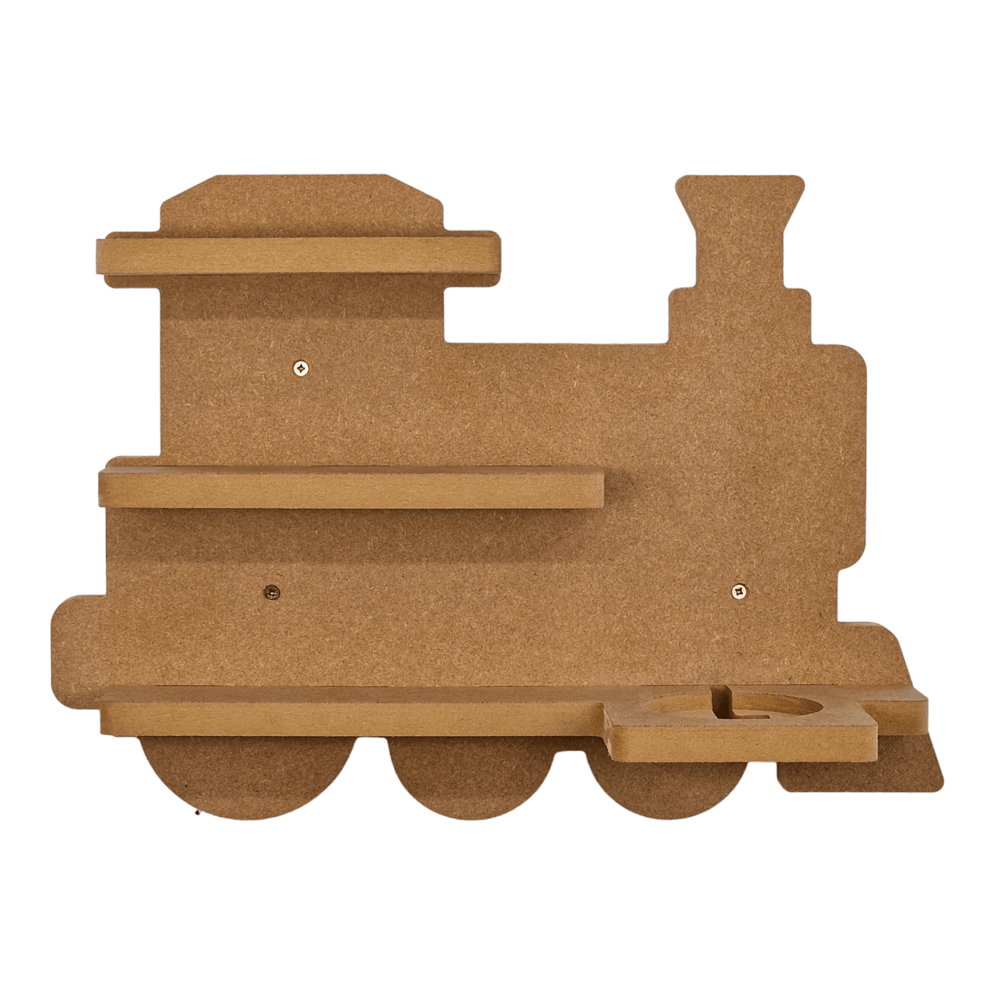 Train shaped display shelf for Toniebox, featuring one large MDF shelf for Tonie figure and box storage.