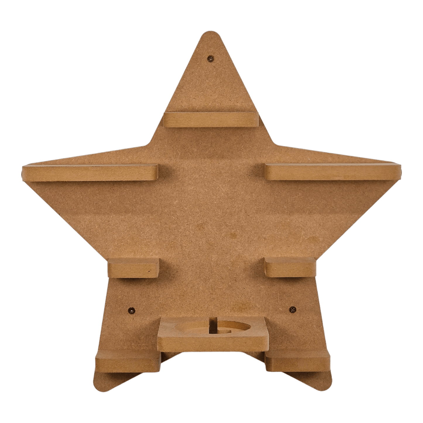 Star shaped display shelf for Toniebox, featuring one large MDF shelf for Tonie figure and box storage.