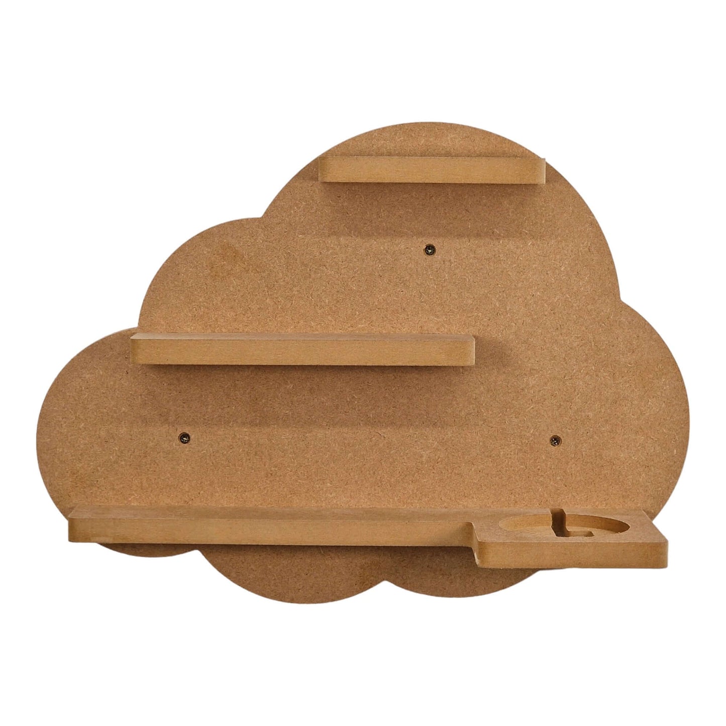 Cloud shaped display shelf for Toniebox, featuring one large MDF shelves for Tonie figure and box storage.