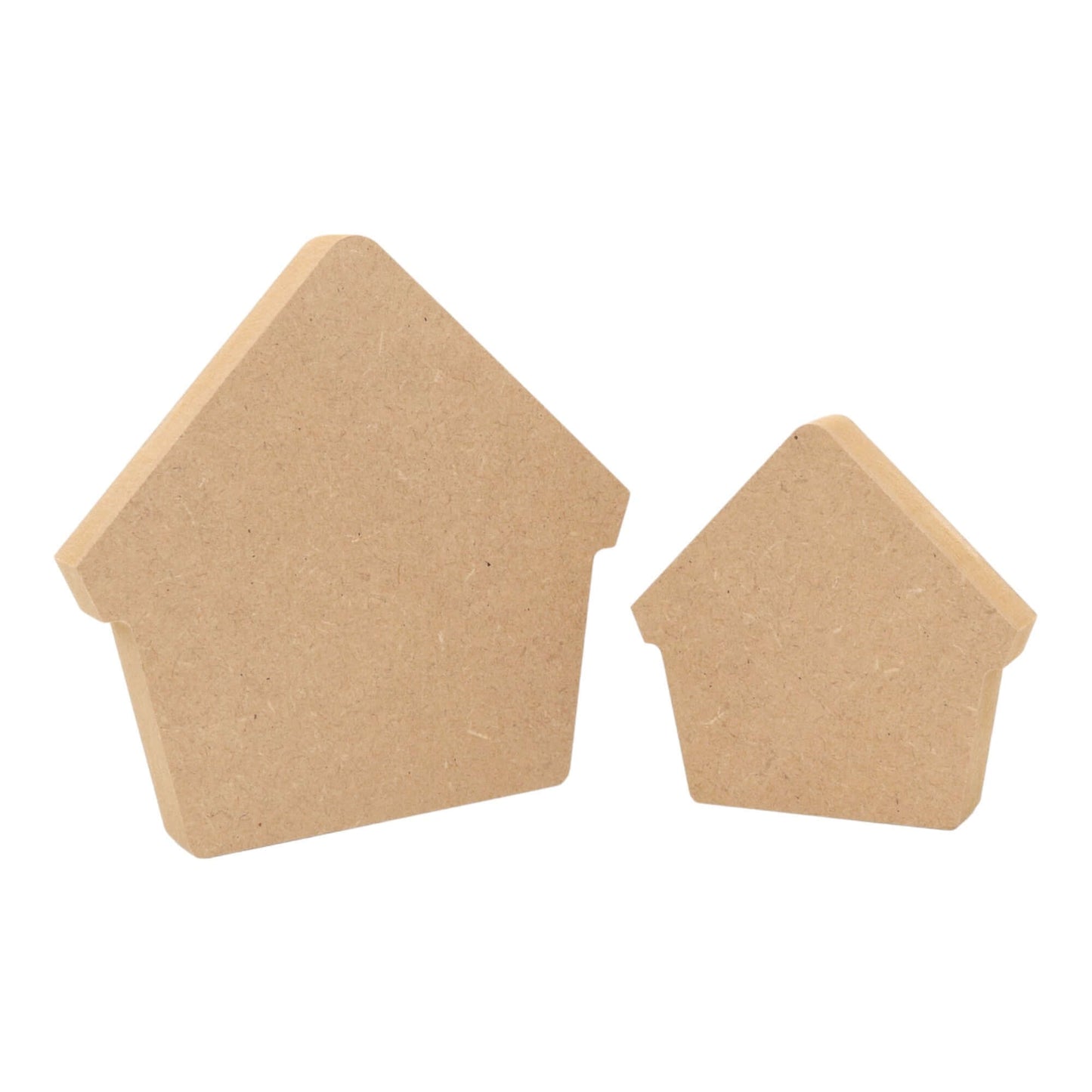 CNC routed freestanding bird house shapes made from MDF, quality craft shapes for DIY projects.