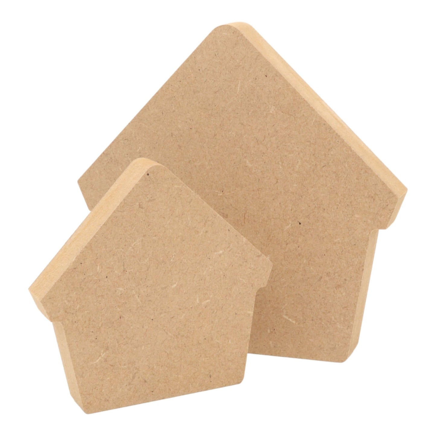 CNC routed freestanding bird house shapes made from MDF, quality craft shapes for DIY projects.