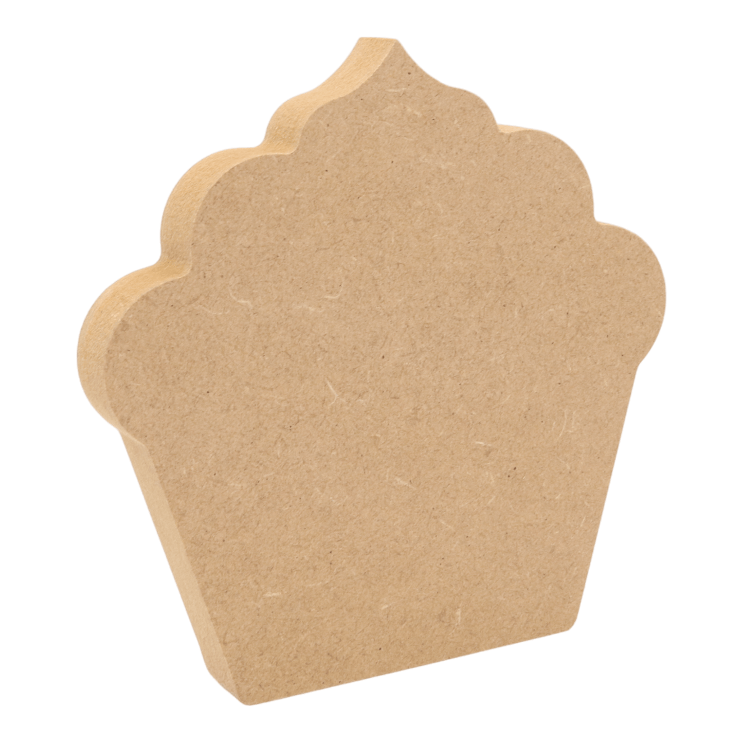 CNC routed freestanding cupcake shapes made from MDF, quality craft shapes for DIY projects.