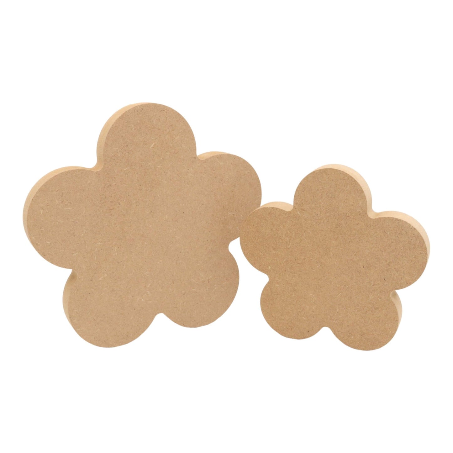 CNC routed freestanding daisy s1 shapes made from MDF, quality craft shapes for DIY projects.