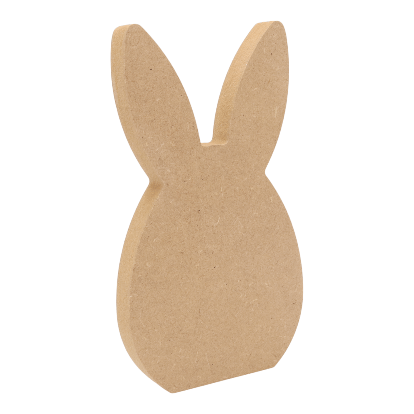 CNC routed freestanding easter egg with straight ears shapes made from MDF, quality craft shapes for DIY projects.