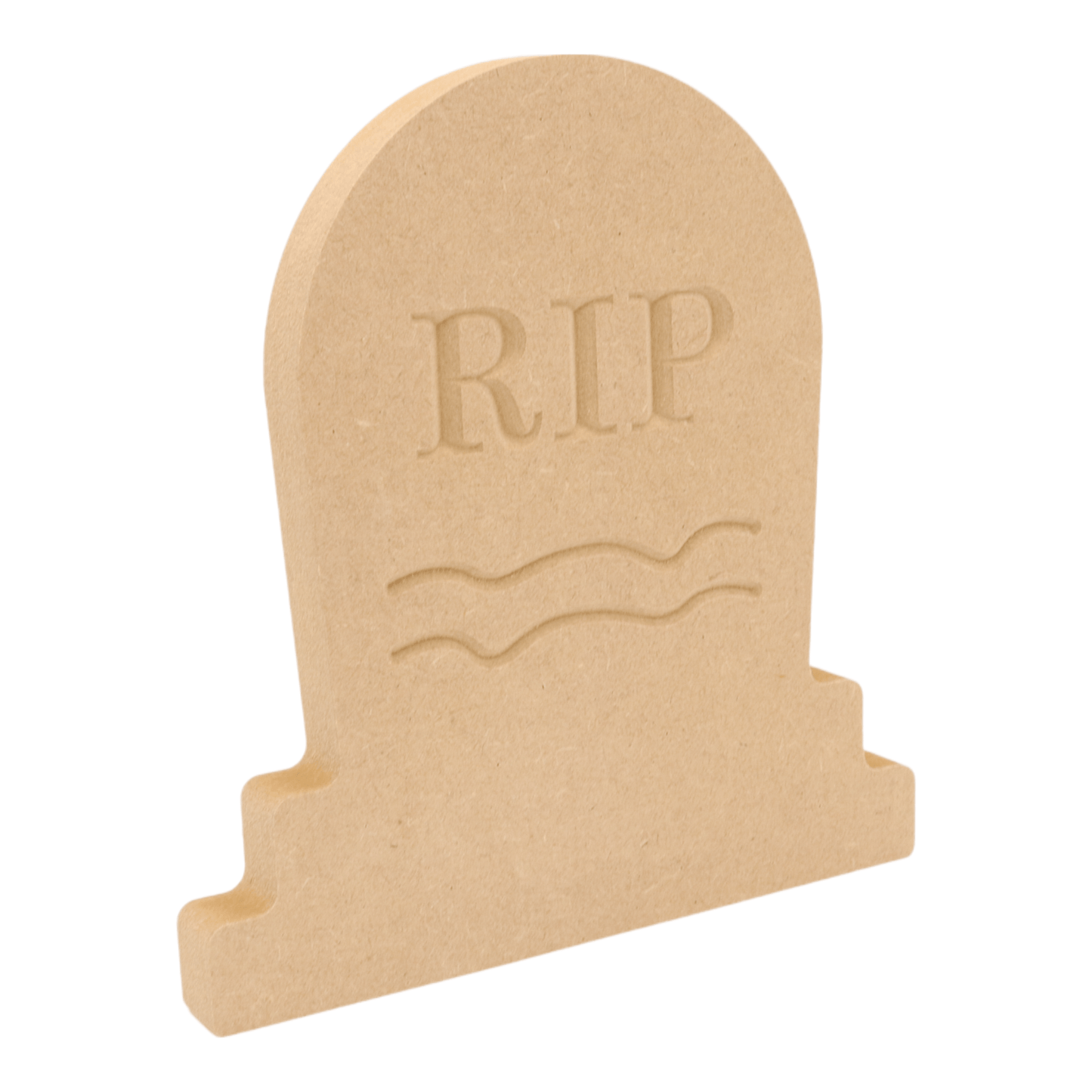 CNC routed freestanding detailed gravestone shapes made from MDF, quality craft shapes for DIY projects.