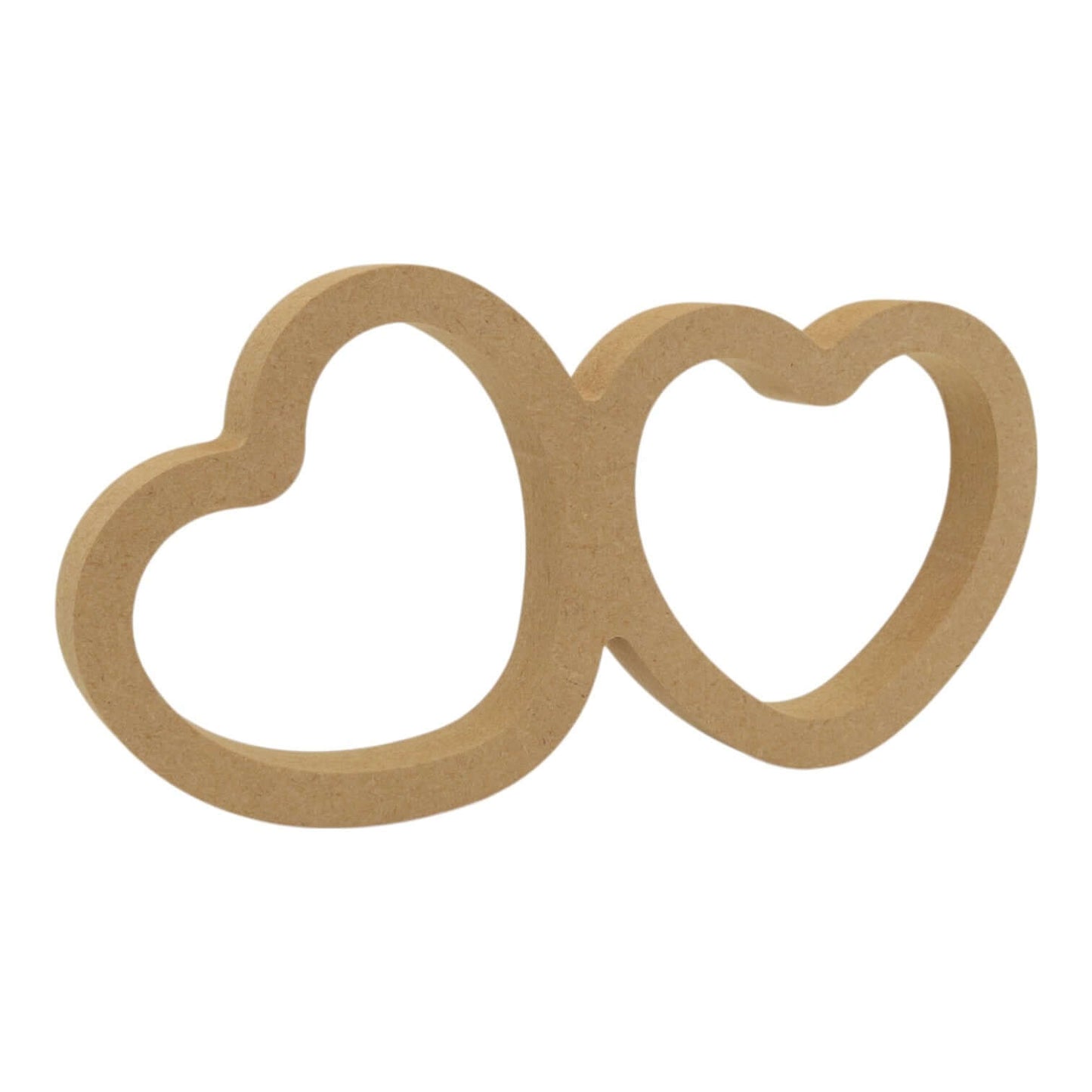 MDF Freestanding Hollow Double Heart Shape (Style 3)