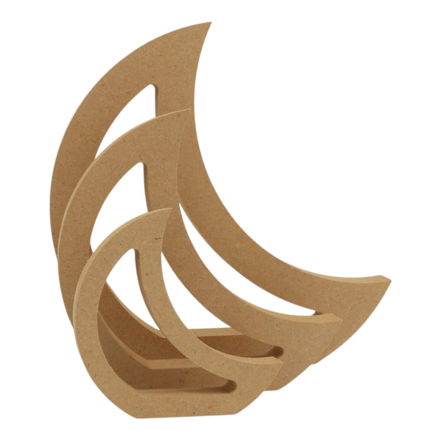 MDF Hollow Freestanding Crescent Moon Shape