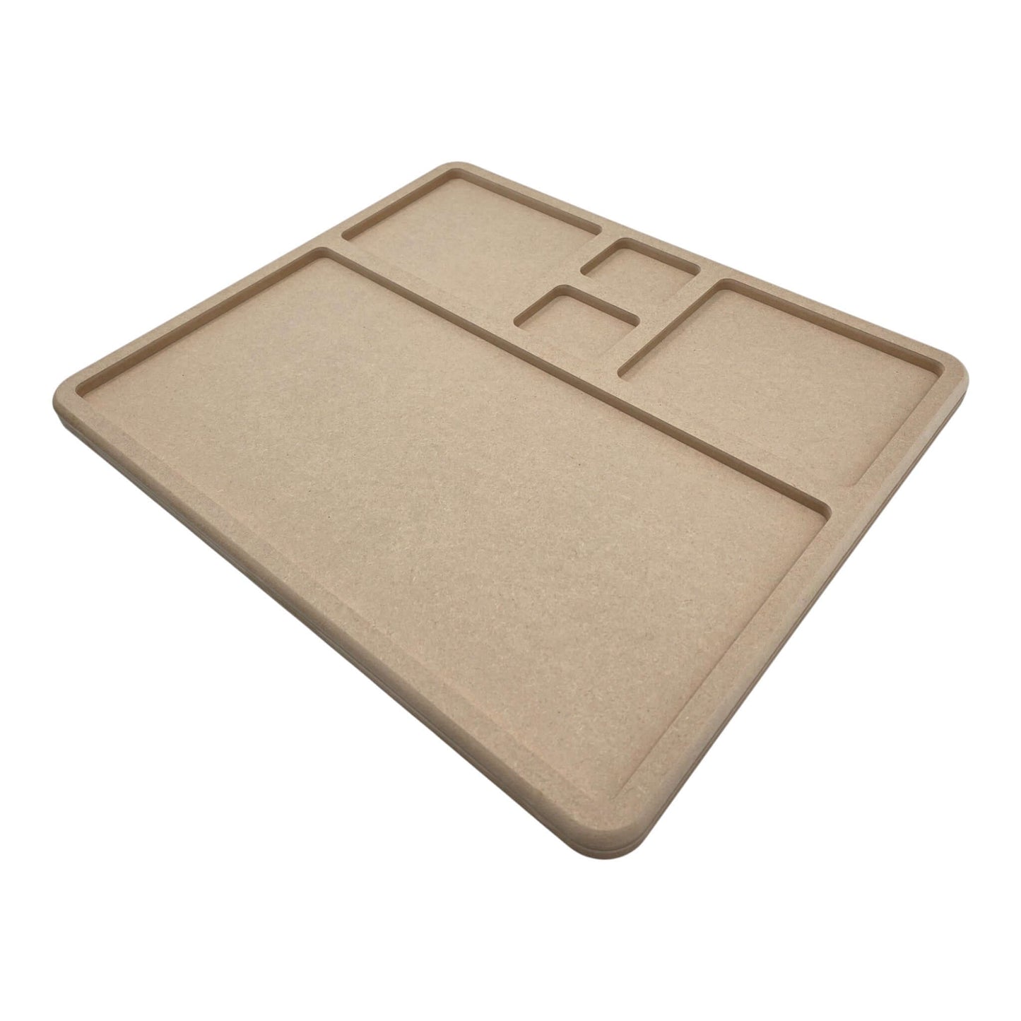 Pro-Series Large | LEGO® Compatible Sorting & Building Tray | LS5, a beige sorting tray for building blocks.