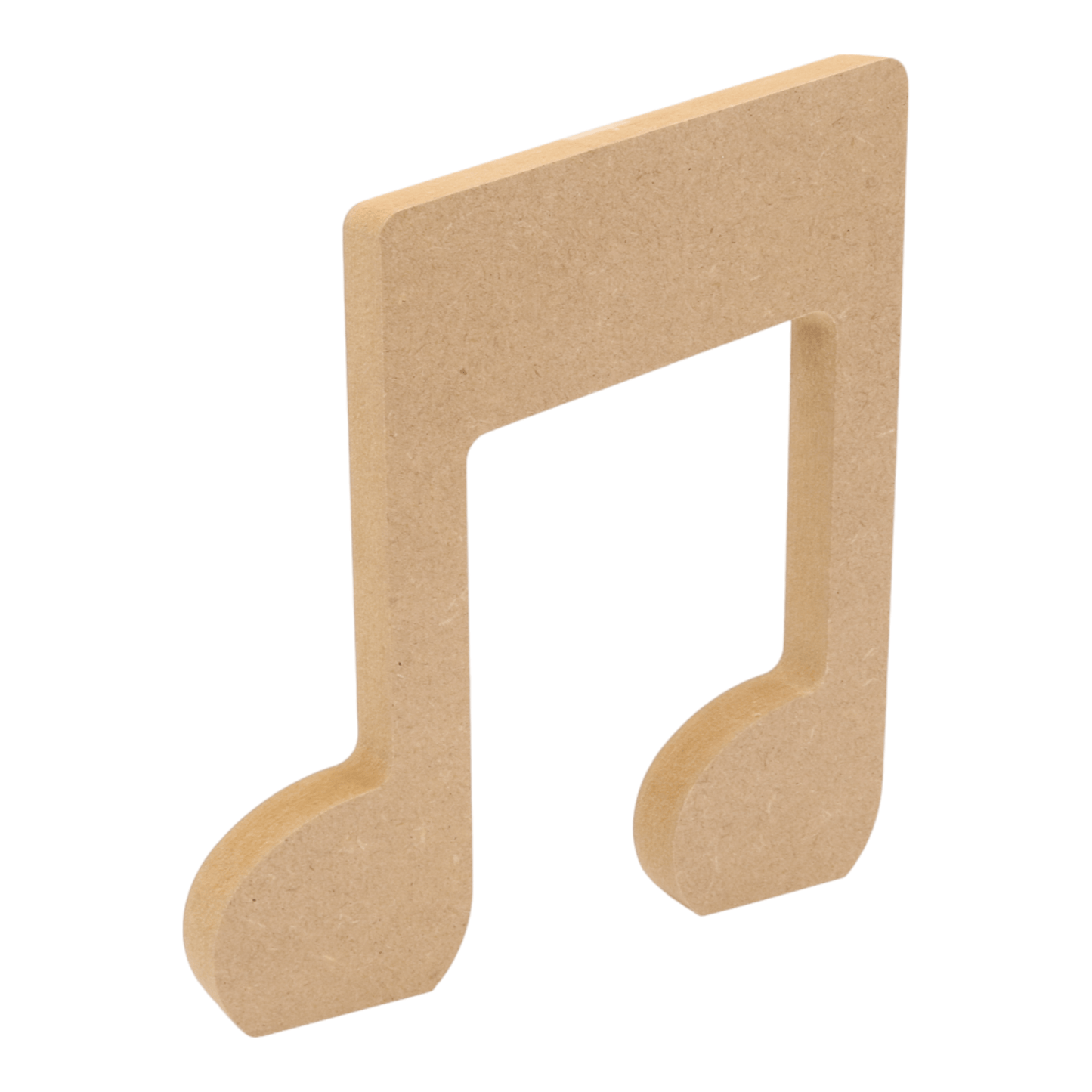CNC routed freestanding music note shapes made from MDF, quality craft shapes for DIY projects.