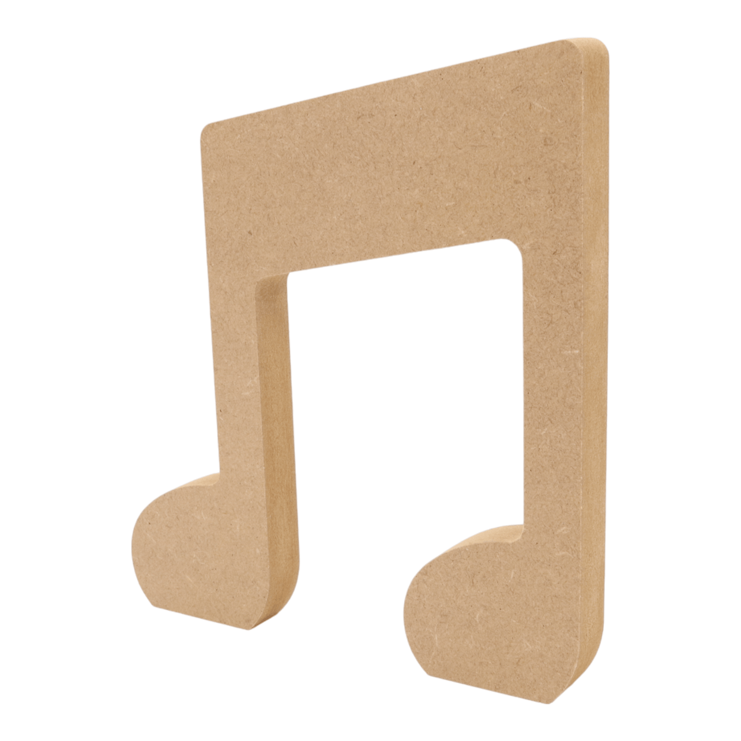 CNC routed freestanding music note shapes made from MDF, quality craft shapes for DIY projects.