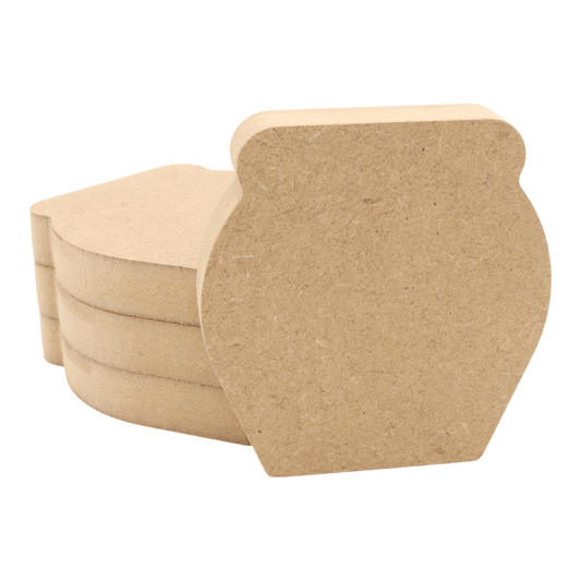 CNC routed freestanding honey pot shapes made from MDF, quality craft shapes for DIY projects.