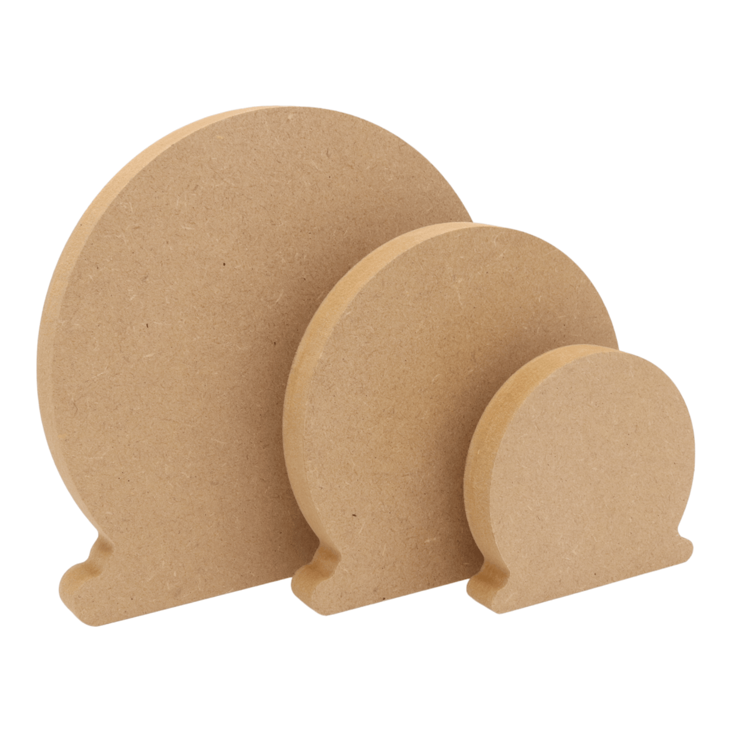 CNC routed freestanding snow globe s1 shapes made from MDF, quality craft shapes for DIY projects.