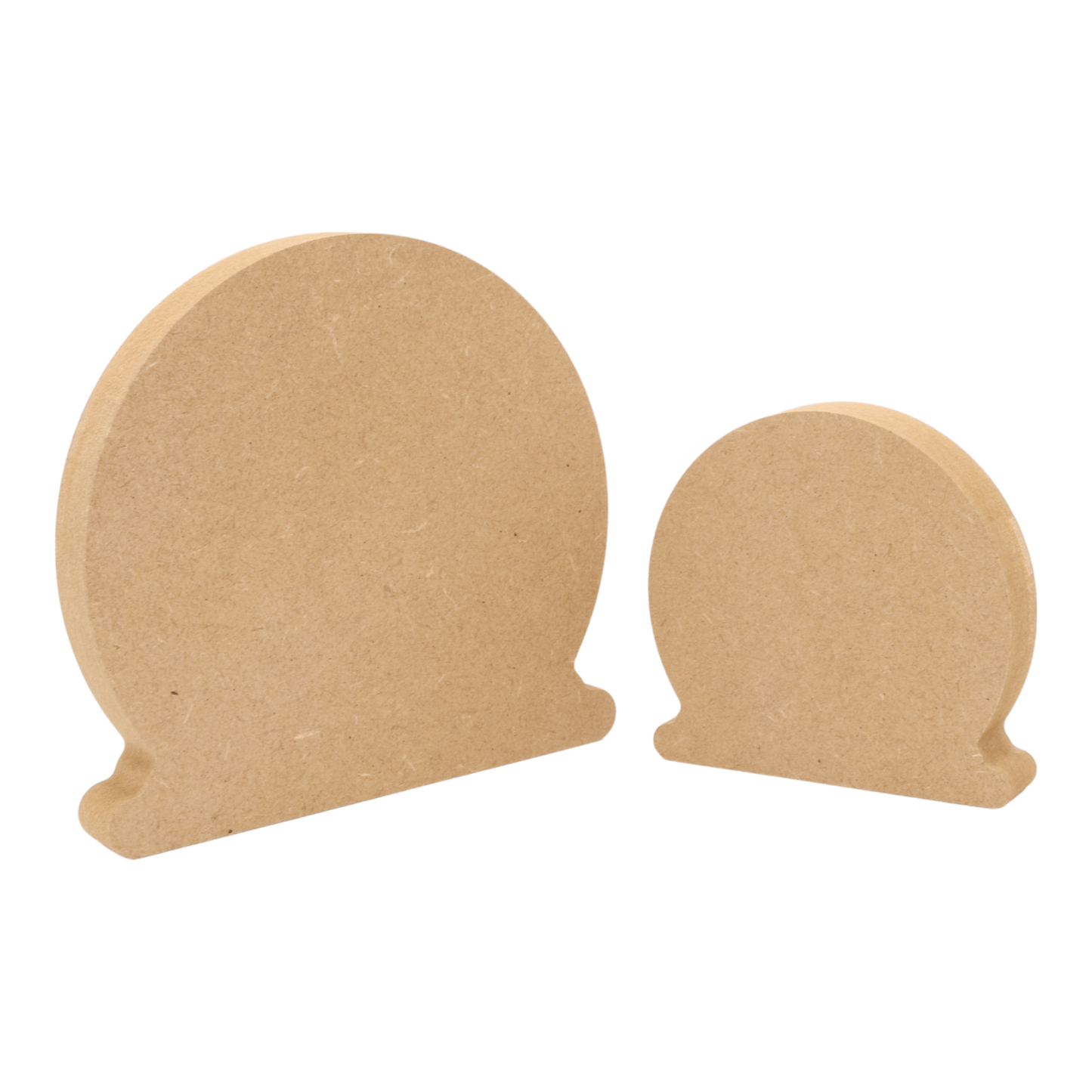 CNC routed freestanding snow globe s1 shapes made from MDF, quality craft shapes for DIY projects.