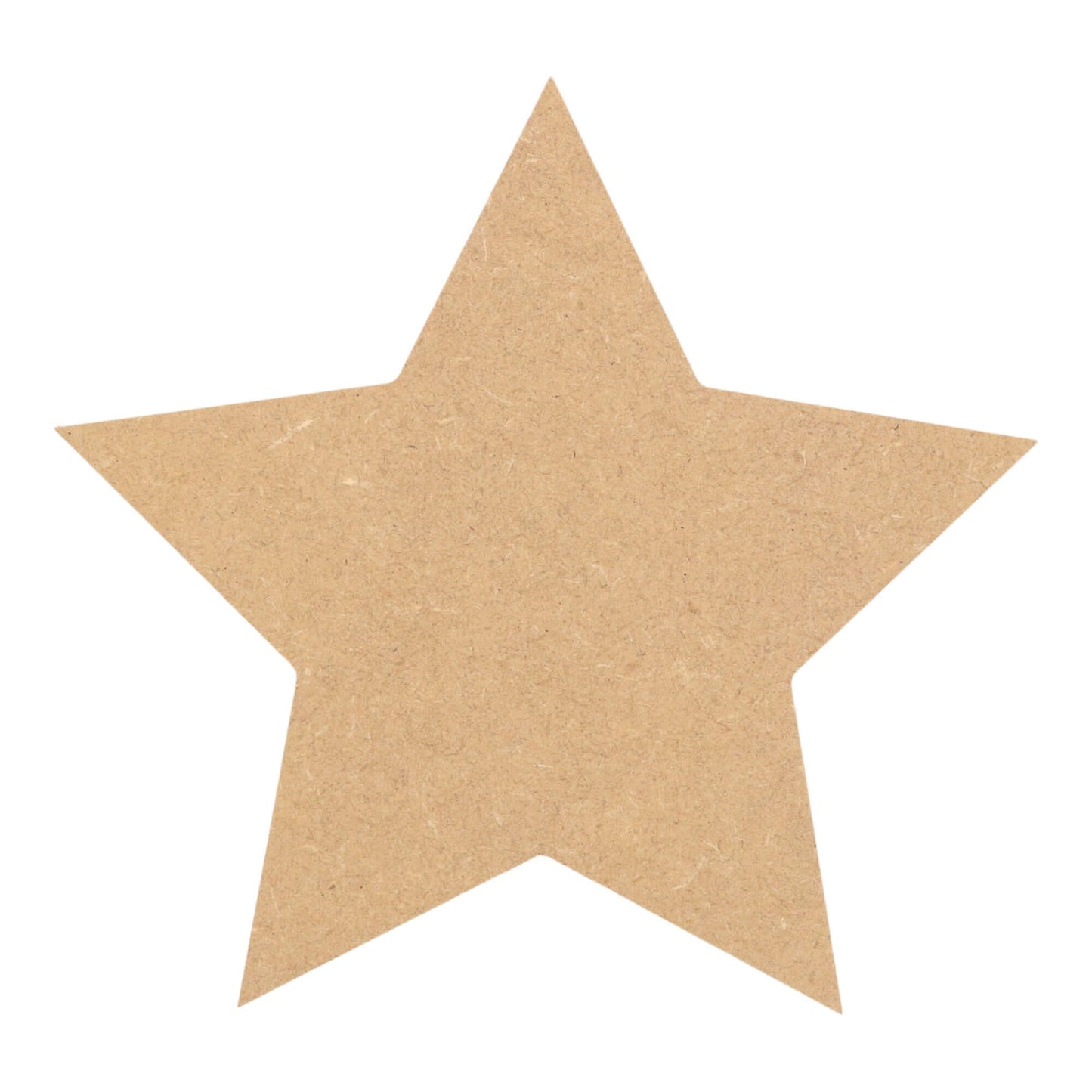 CNC routed star shapes made from MDF with a square edge, quality craft shapes for DIY projects.