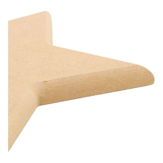 CNC routed star shapes made from MDF with a round edge, quality craft shapes for DIY projects.