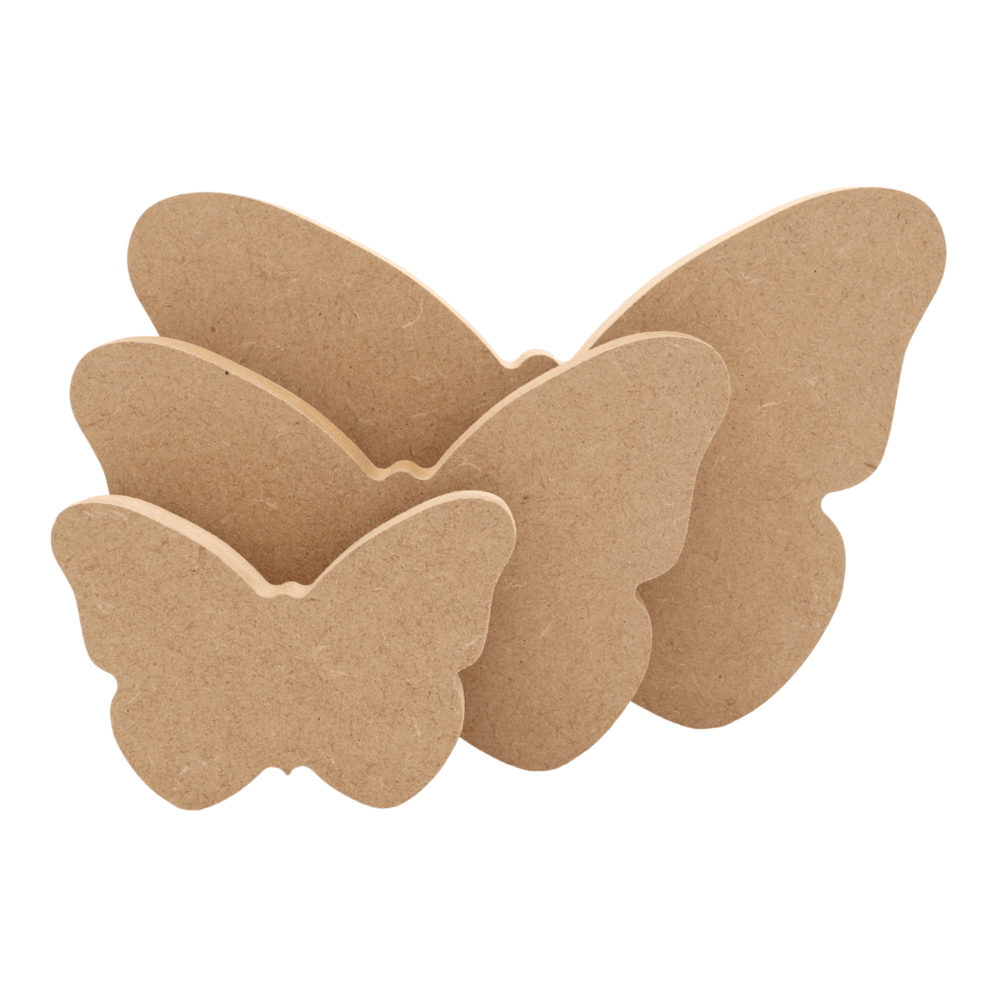 CNC routed freestanding butterfly shapes made from MDF, quality craft shapes for DIY projects.
