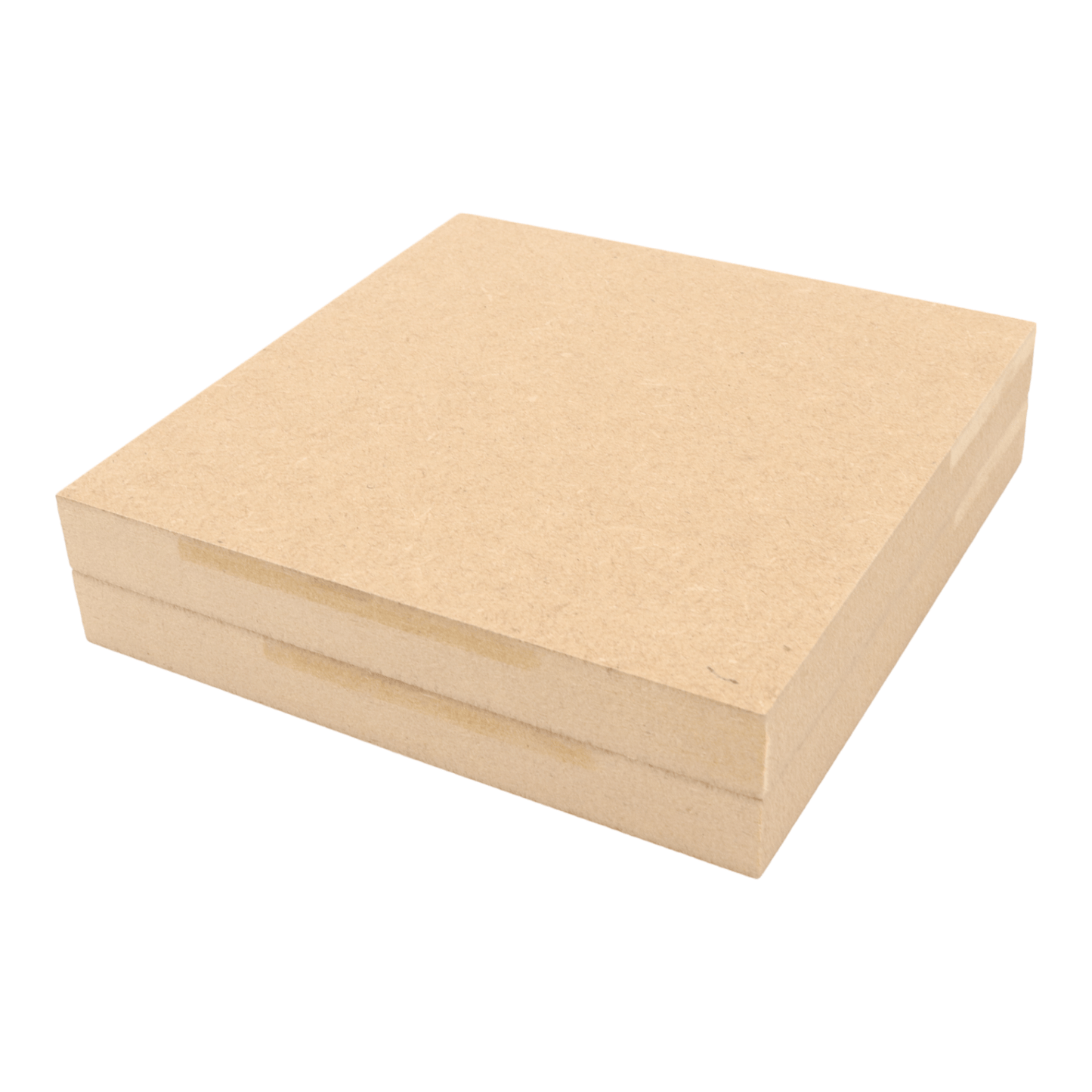 CNC routed square shapes made from MDF with a square edge, quality craft shapes for DIY projects.