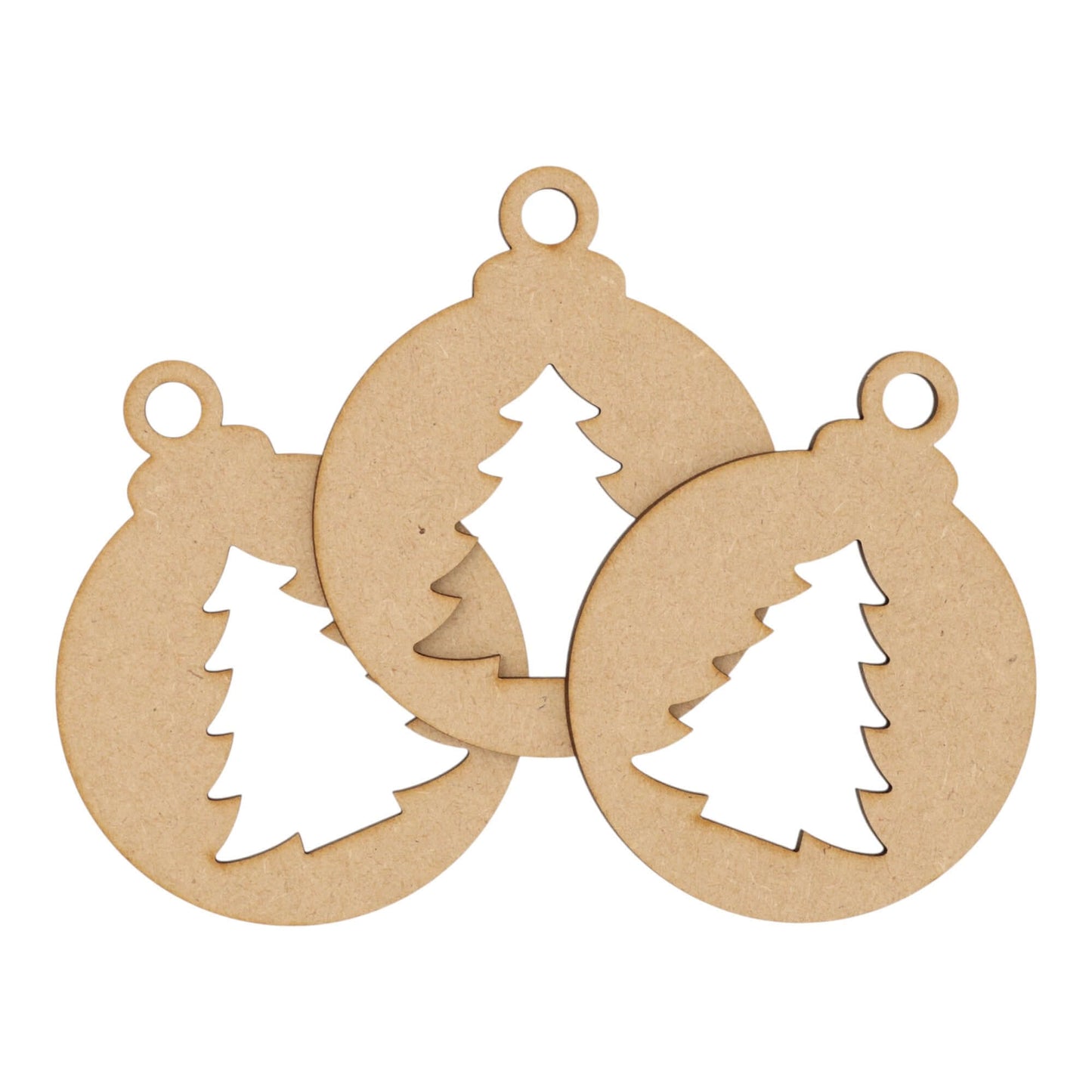 Wooden MDF Christmas Bauble Style 10