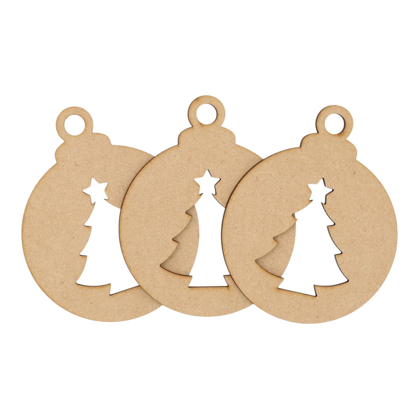 Wooden MDF Christmas Bauble Style 13