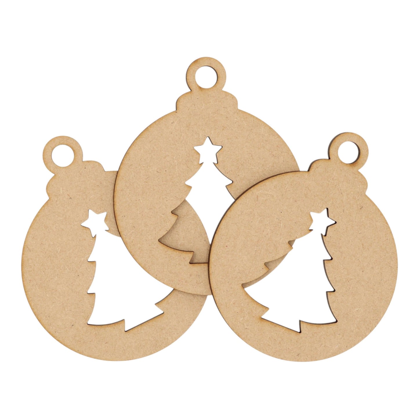 Wooden MDF Christmas Bauble Style 13