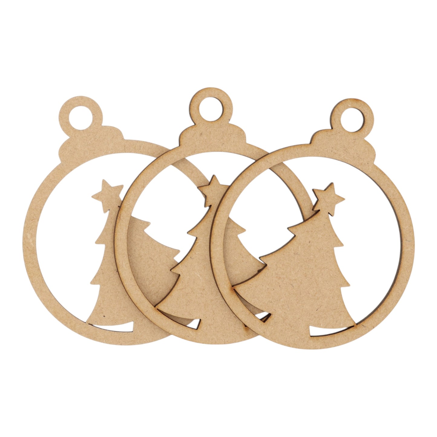 Wooden MDF Christmas Bauble Style 3