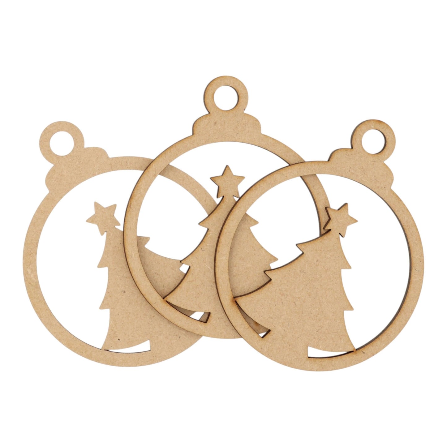 Wooden MDF Christmas Bauble Style 3