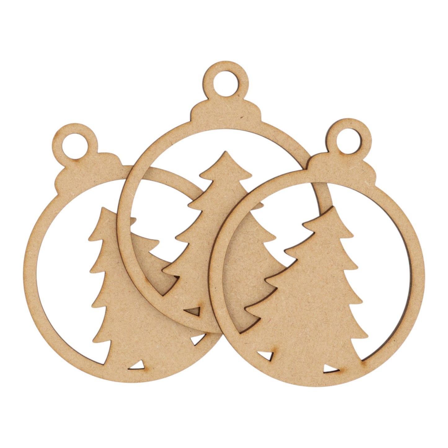 Wooden MDF Christmas Bauble Style 4