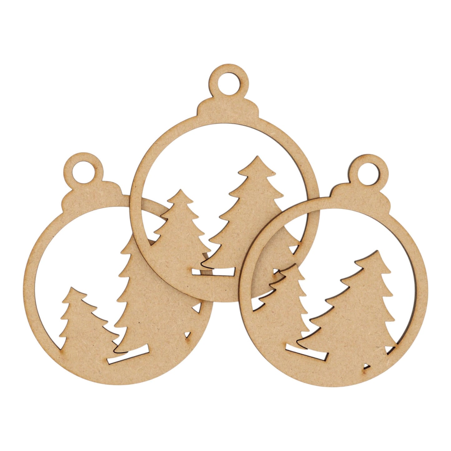 Wooden MDF Christmas Bauble Style 6