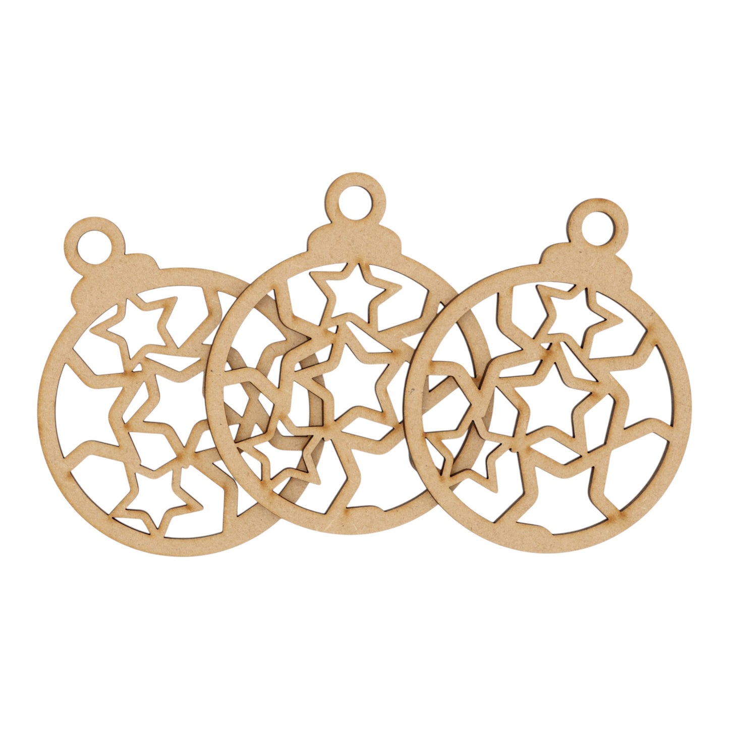 Wooden MDF Christmas Bauble Style 7