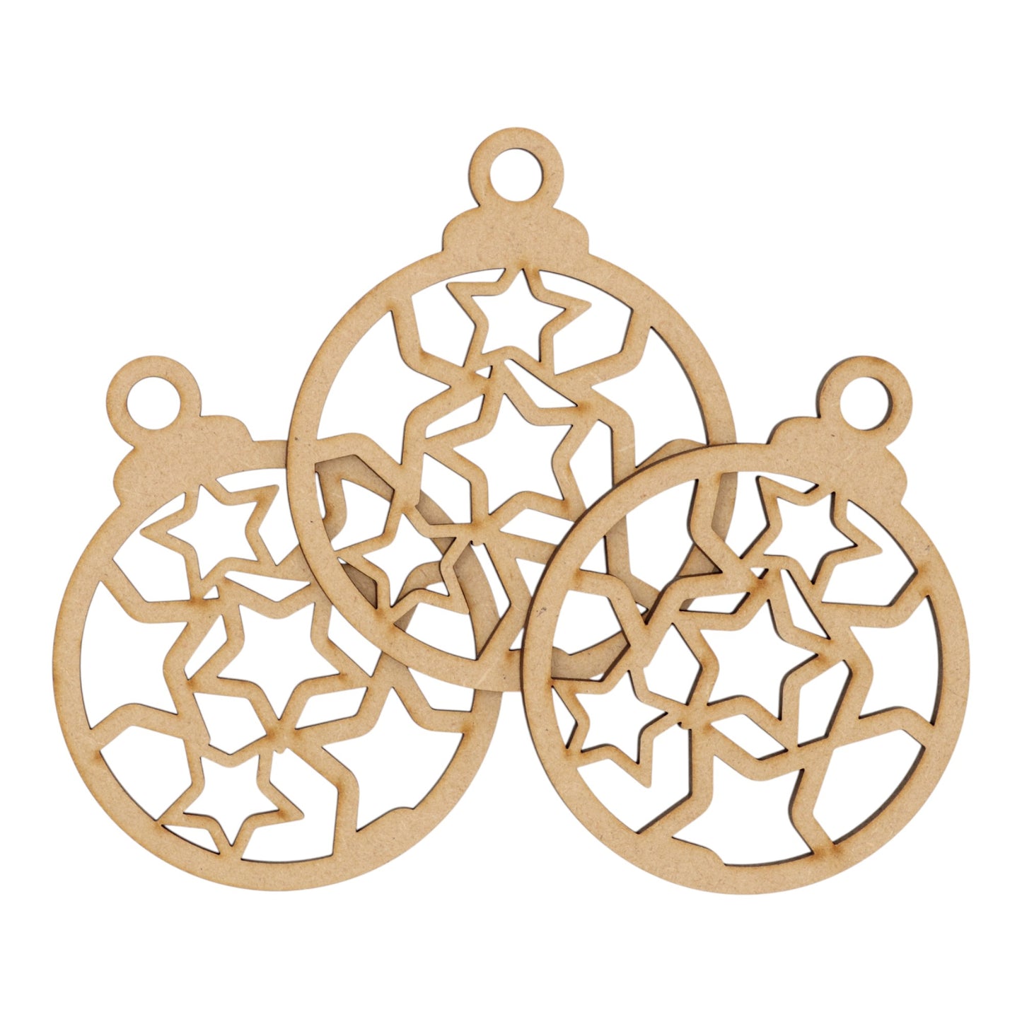 Wooden MDF Christmas Bauble Style 7