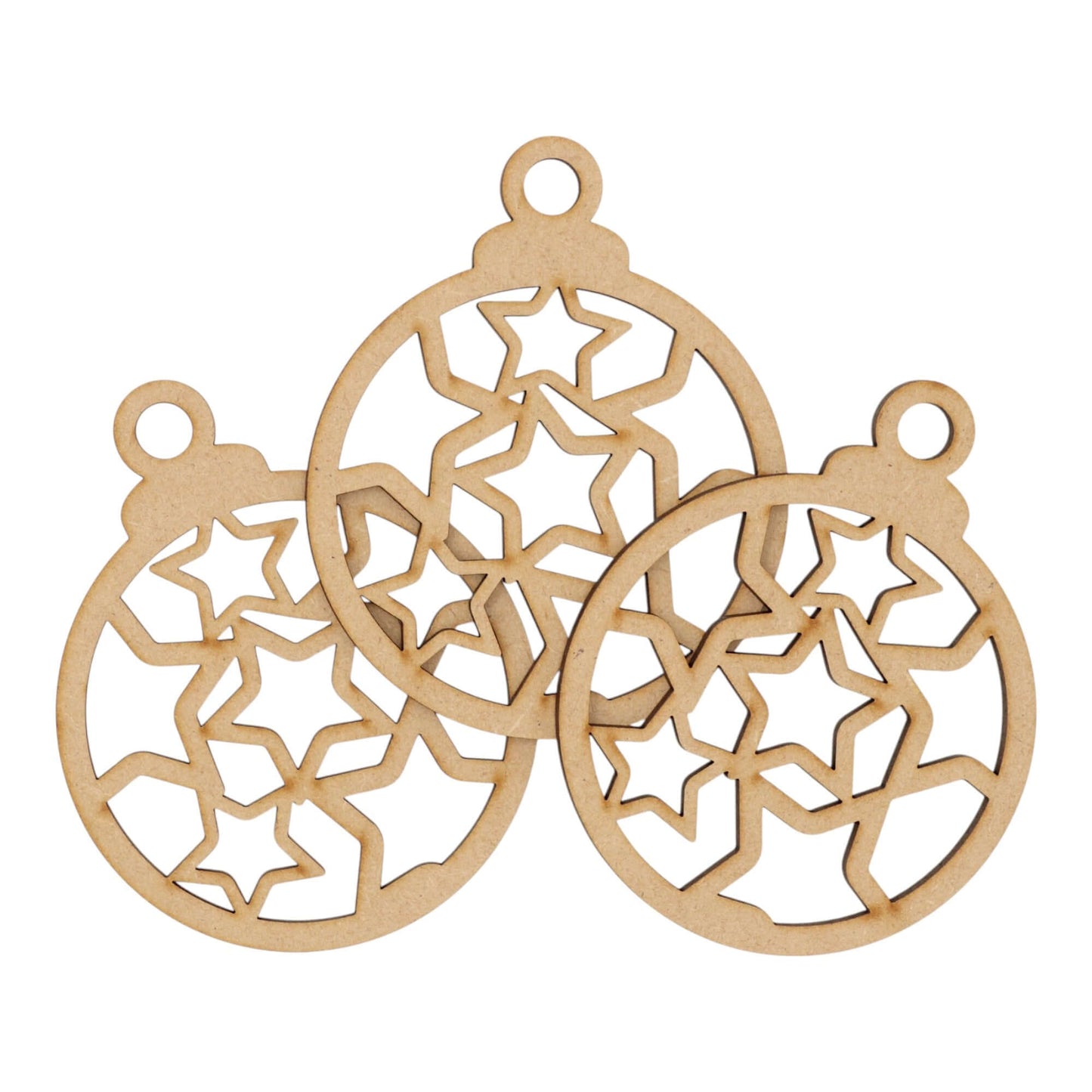 Wooden MDF Christmas Bauble Style 7