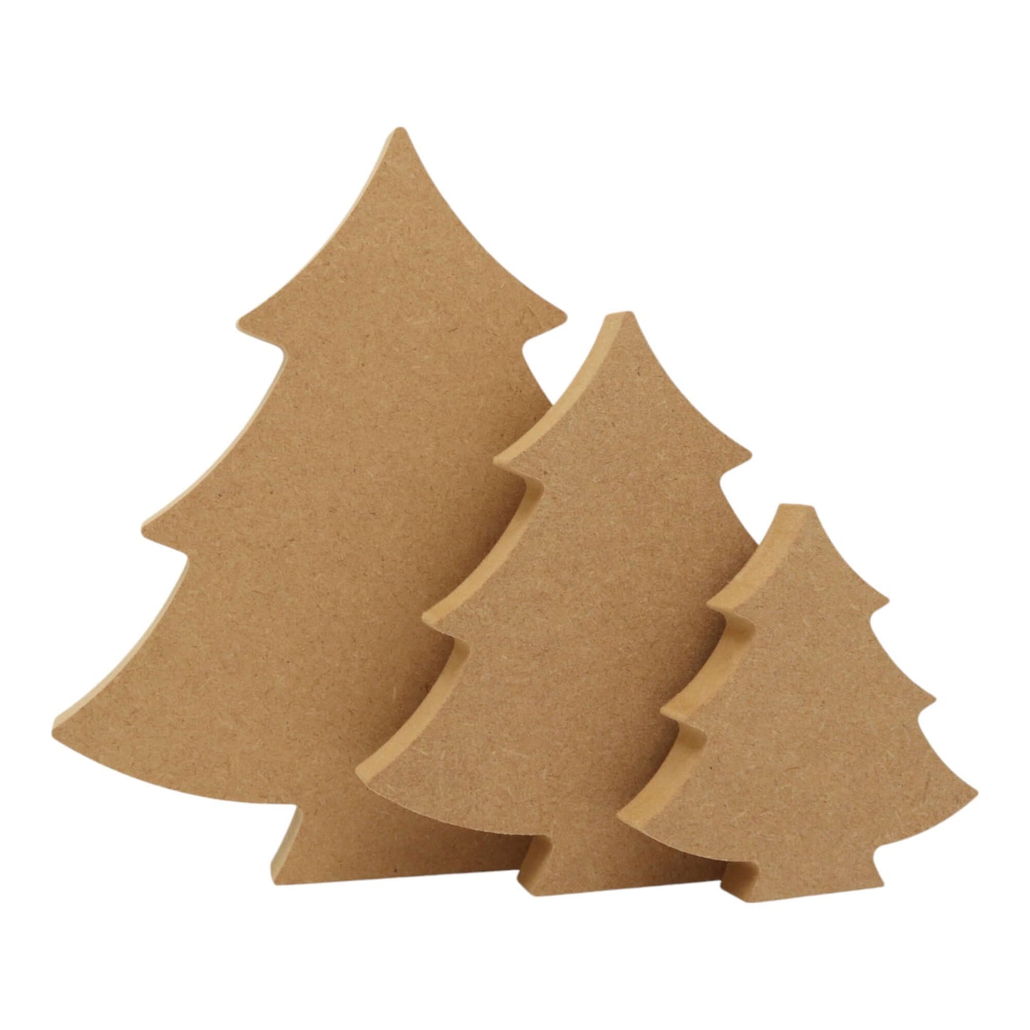 CNC routed freestanding Christmas tree s1 shapes made from MDF, quality craft shapes for DIY projects.