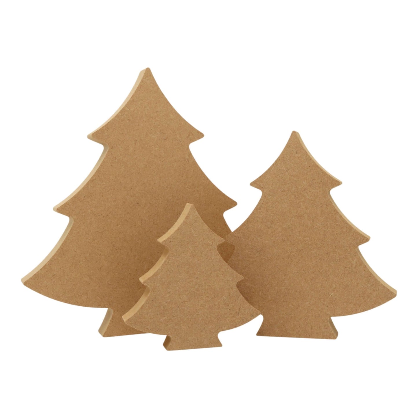 CNC routed freestanding Christmas tree s1 shapes made from MDF, quality craft shapes for DIY projects.