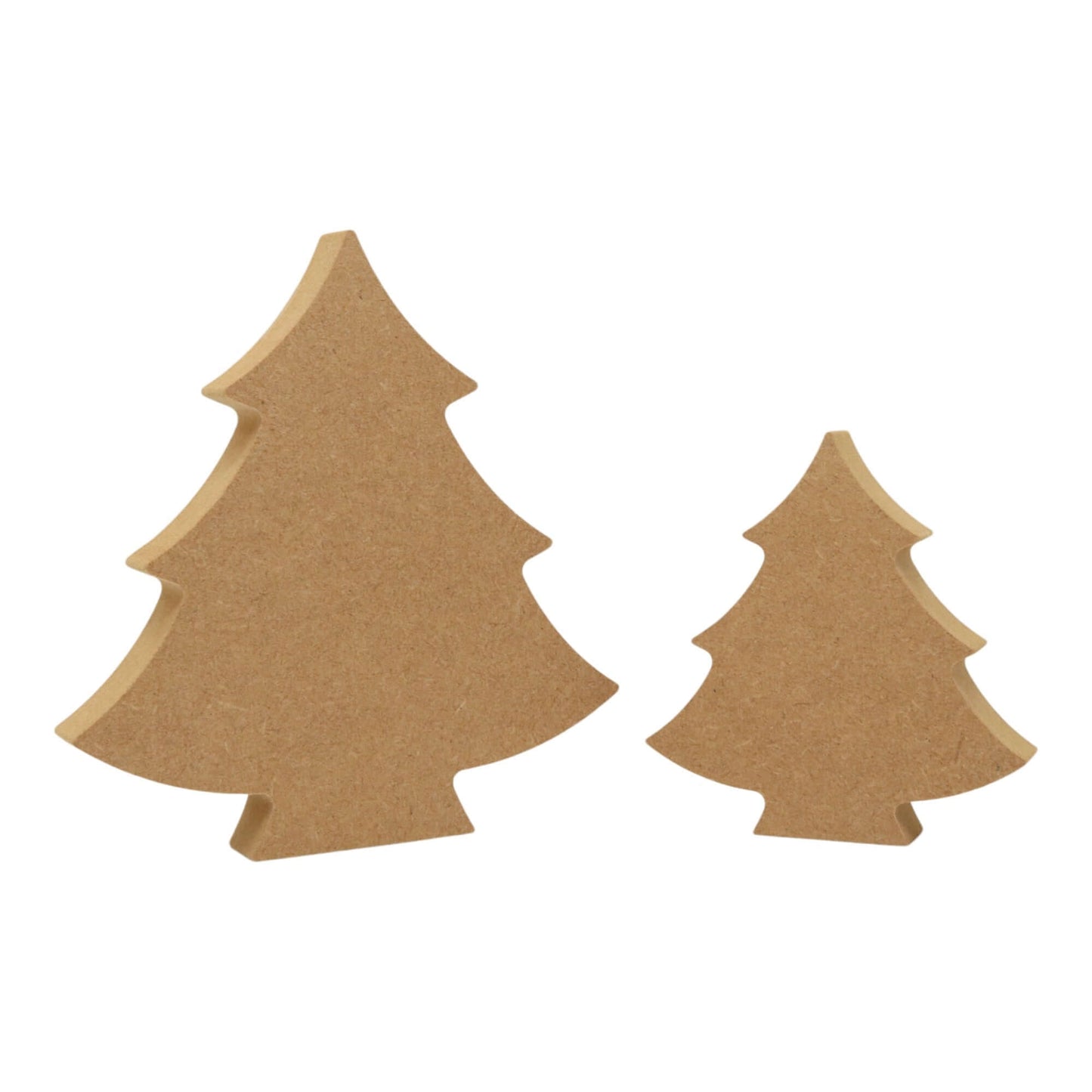 CNC routed freestanding Christmas tree s1 shapes made from MDF, quality craft shapes for DIY projects.