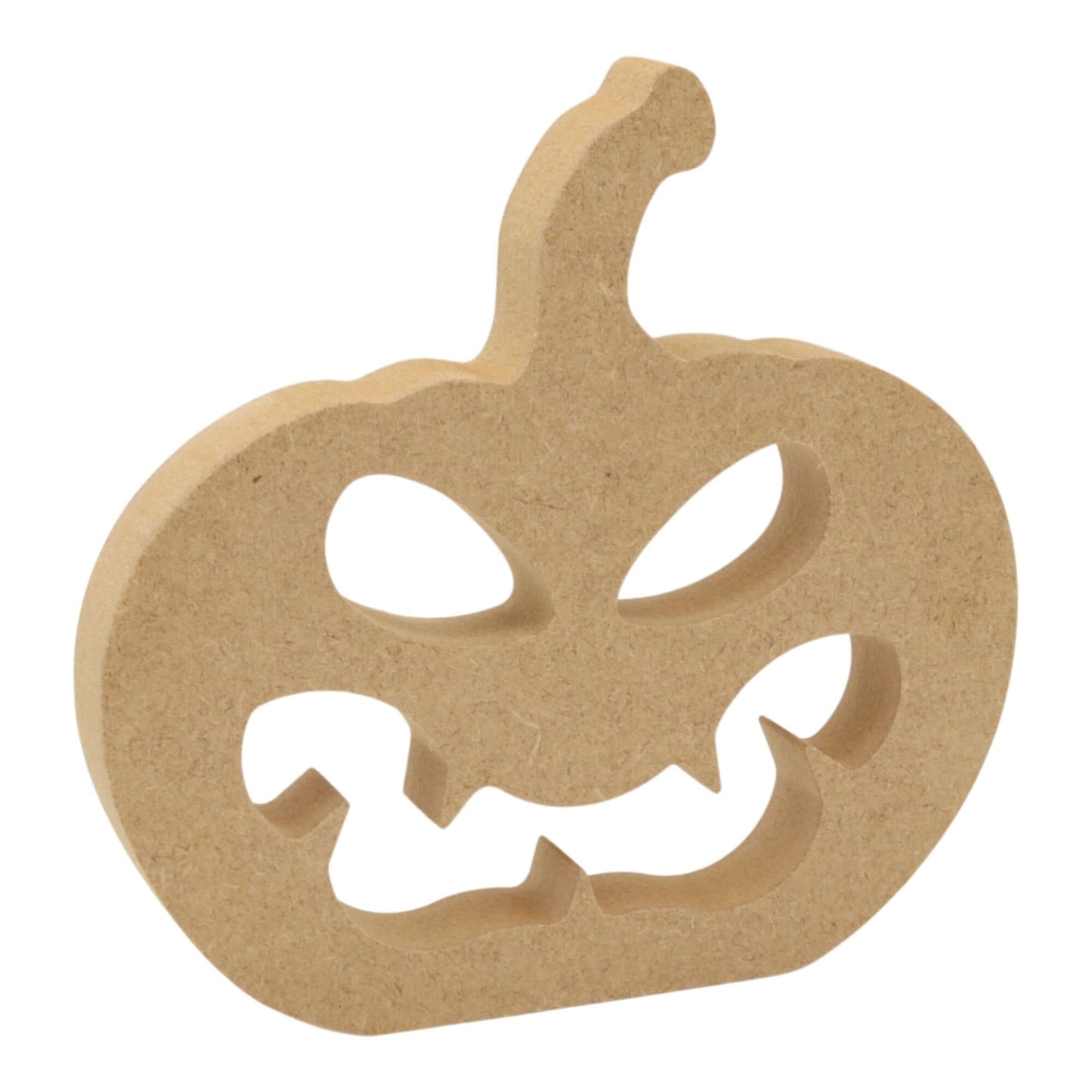 MDF Freestanding Pumpkin (Style 2) made of 18mm MDF, ideal for Halloween crafts and decorations.