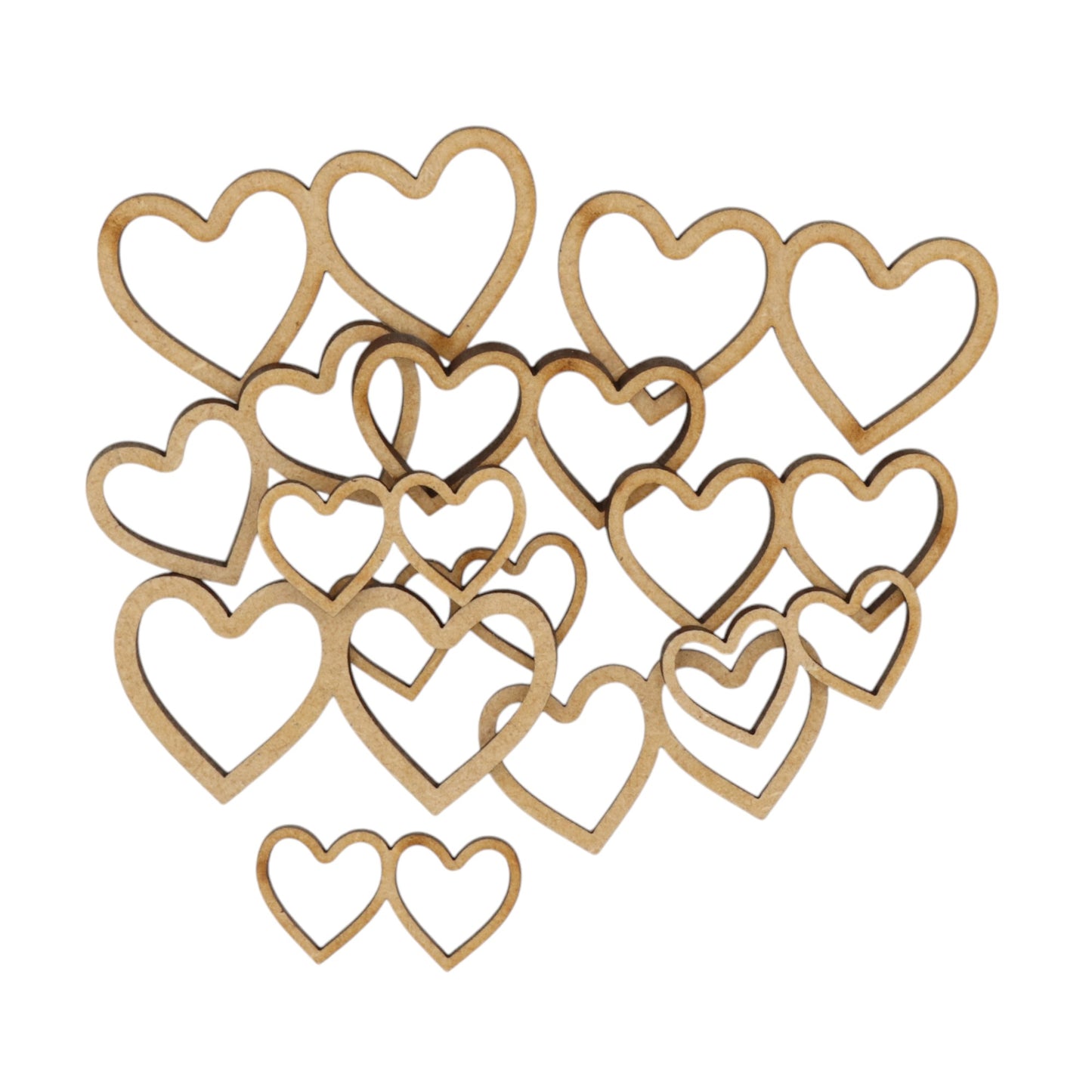 MDF Hollow Double Heart S1