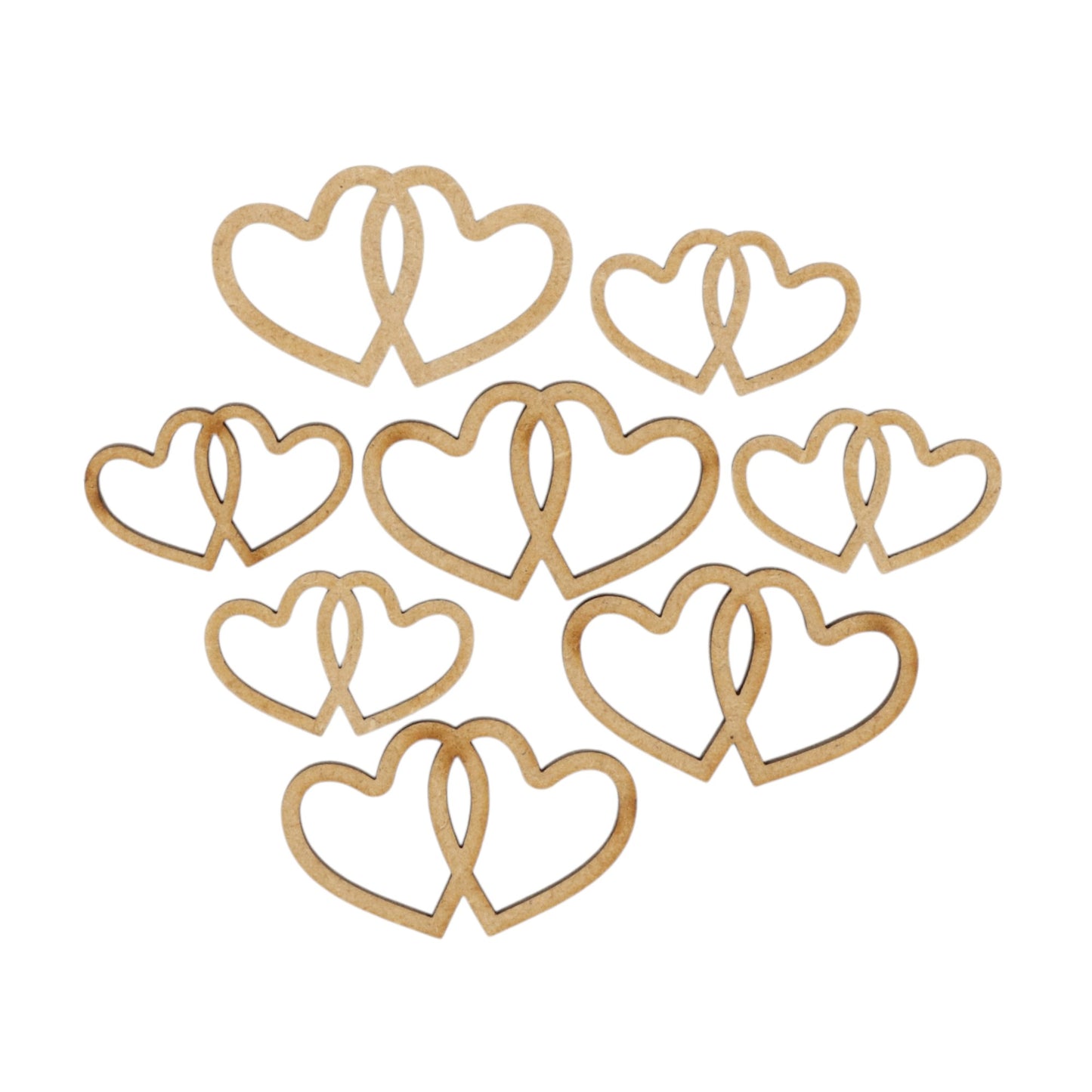 MDF Hollow Double Heart S2