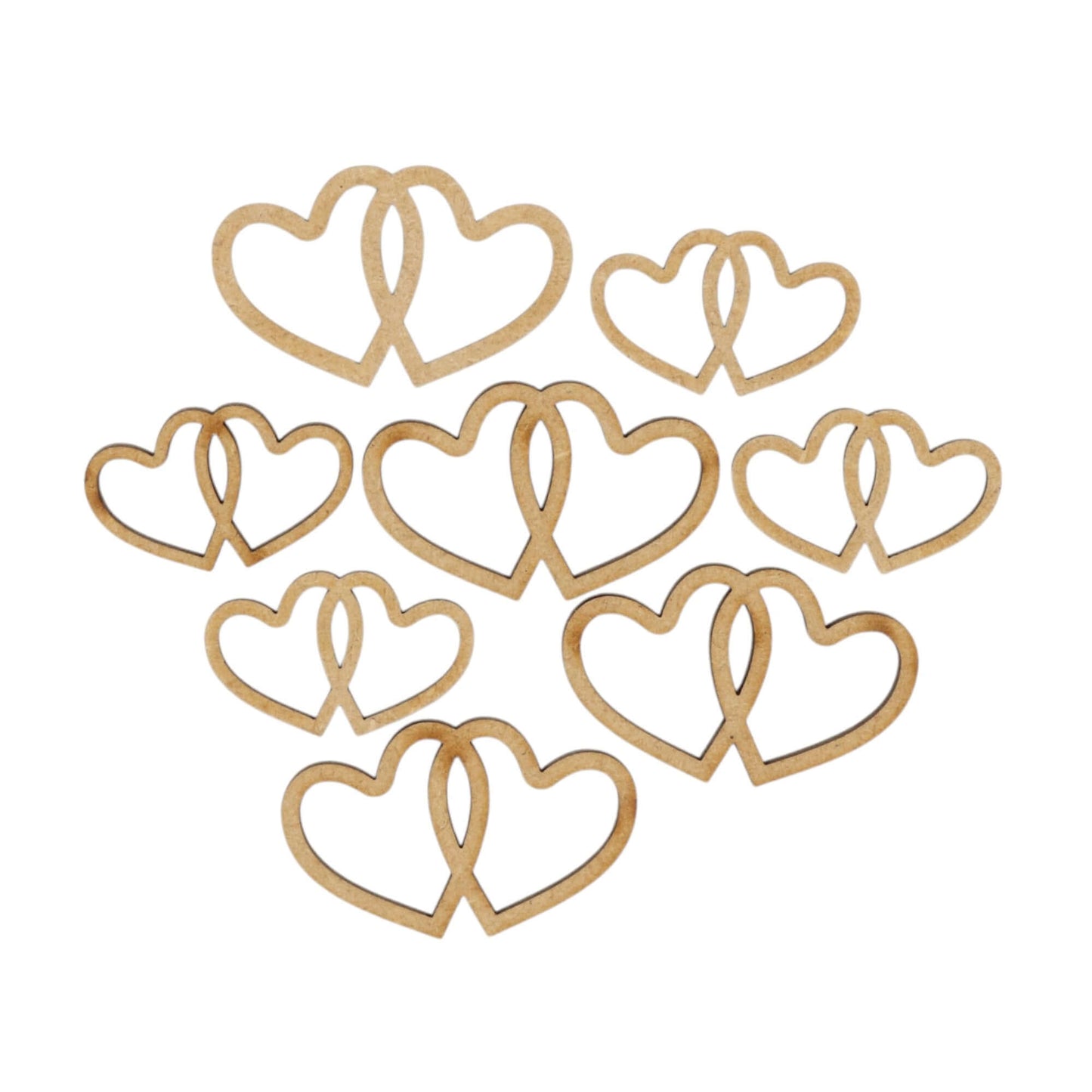 MDF Hollow Double Heart S2