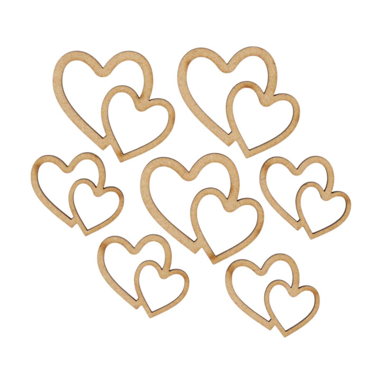 MDF Hollow Double Heart S4