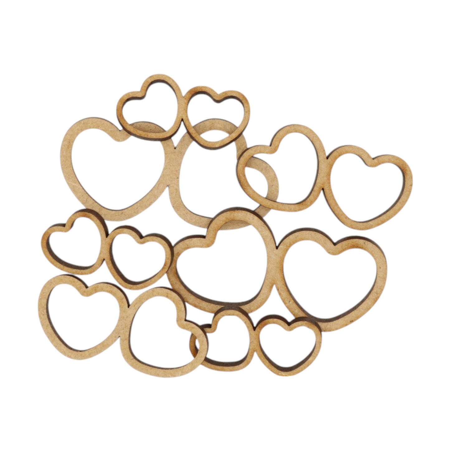 MDF Hollow Double Heart S6