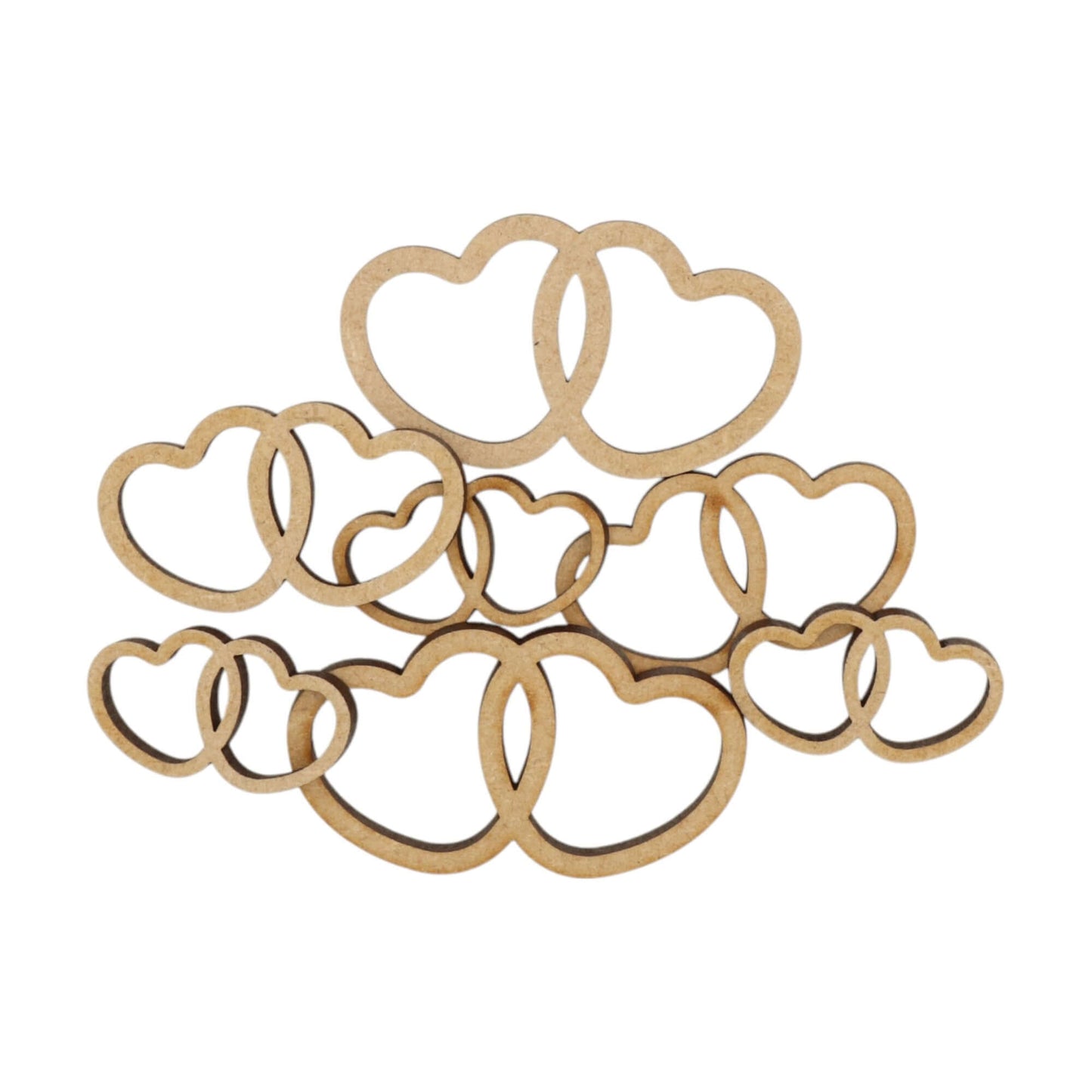 MDF Hollow Double Heart S7