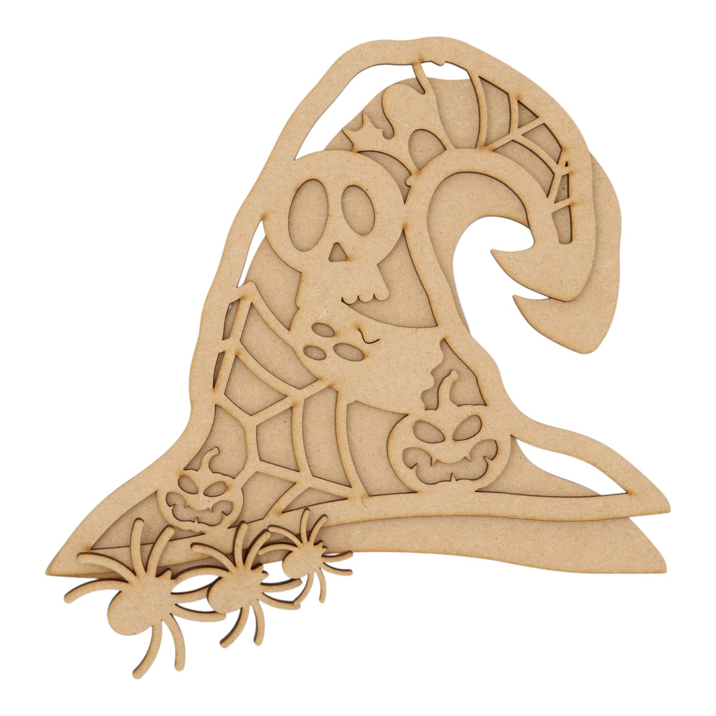 3D Wooden Halloween Scary Witches Hat – Layered Decoration