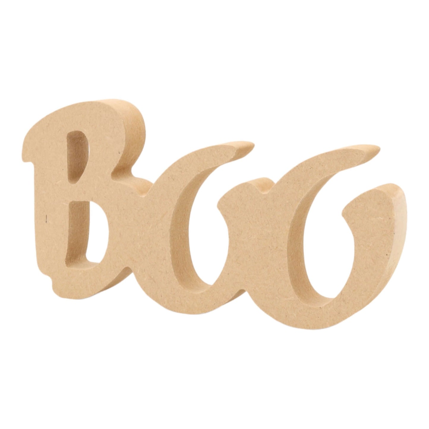 CNC routed freestanding BOO word shapes made from MDF, quality craft shapes for DIY projects.