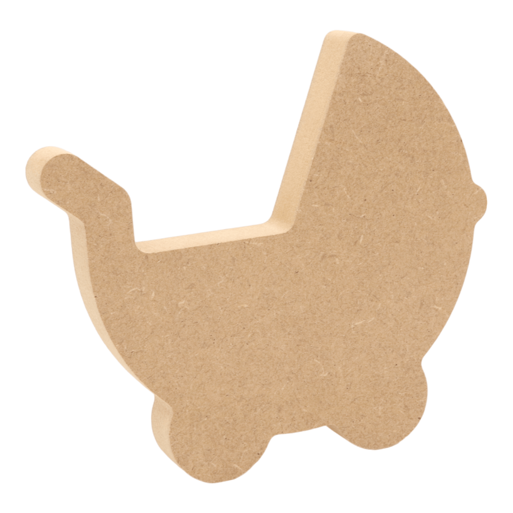 CNC routed freestanding push chair shapes made from MDF, quality craft shapes for DIY projects.