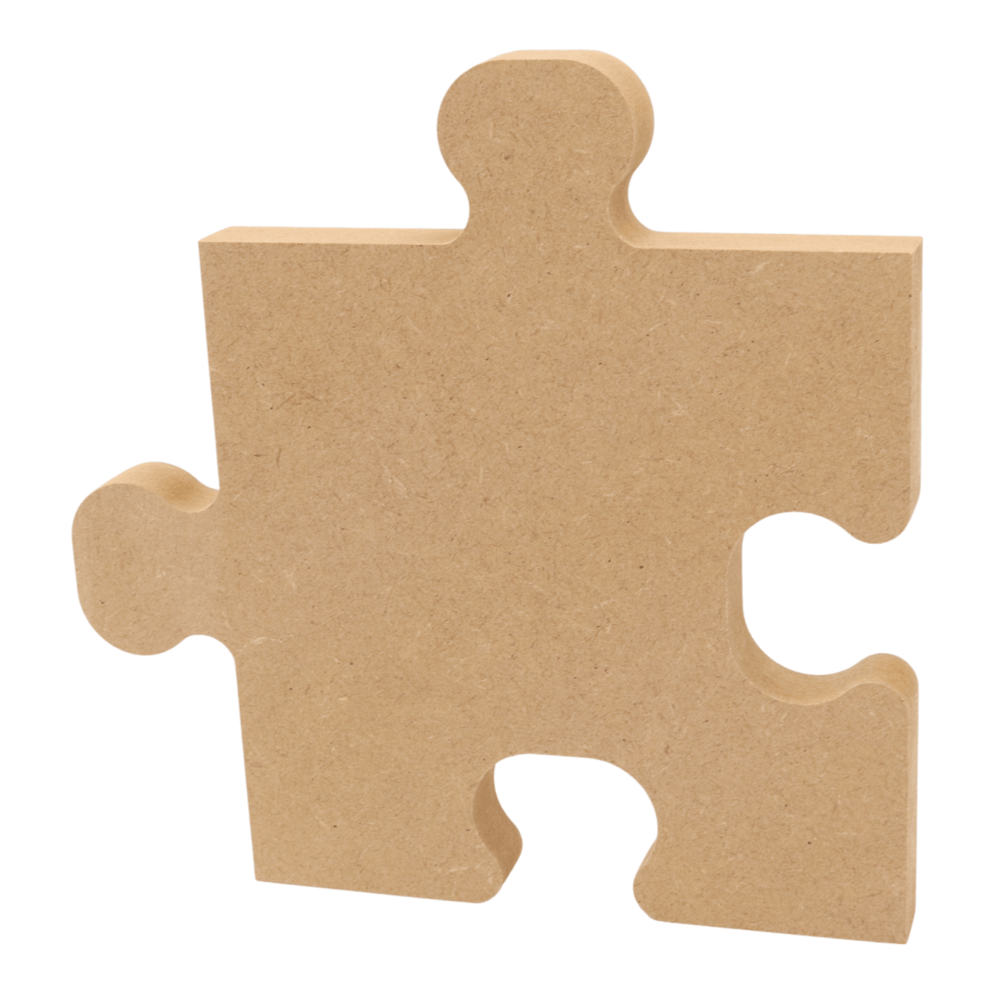 CNC routed freestanding puzzle piece shapes made from MDF, quality craft shapes for DIY projects.
