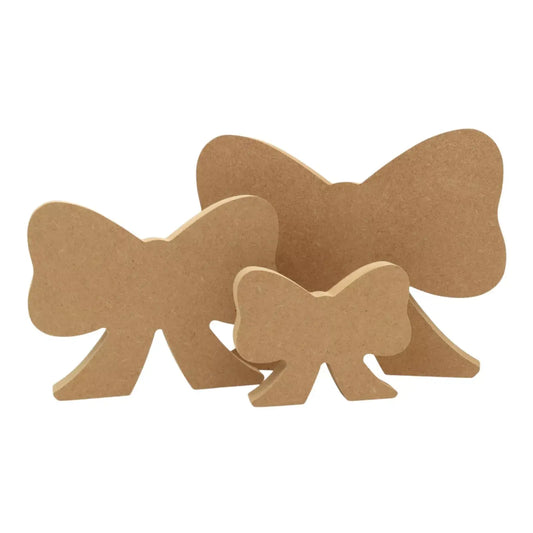 CNC routed freestanding ribbon shapes made from MDF, quality craft shapes for DIY projects.
